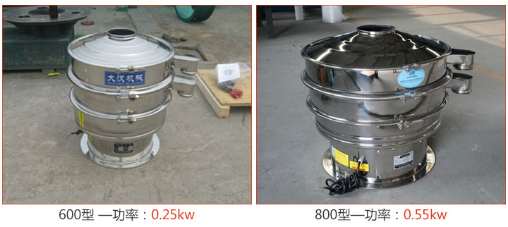 食品振動篩同種材質有不同大小的型號，而型號的不同就會影響價格。